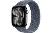 Apple Watch Series 11 GPS, 46mm Jet Black Aluminium Case with Anchor Blue Braided Solo Loop - Size 5 - Pristine