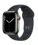 APPLE Watch Series 7 GPS + Cellular - 45mm Space Black Titanium with Midnight Sport Band - Pristine