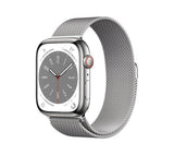 APPLE Watch Series 8 Cellular - Silver with Silver Milanese Loop, 45mm - Very Good
