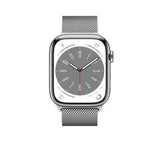 APPLE Watch Series 8 Cellular - Silver with Silver Milanese Loop, 45mm - Very Good