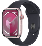 Apple Watch Series 9 GPS, 41mm Pink Aluminium Case with Midnight Sport Band - Good
