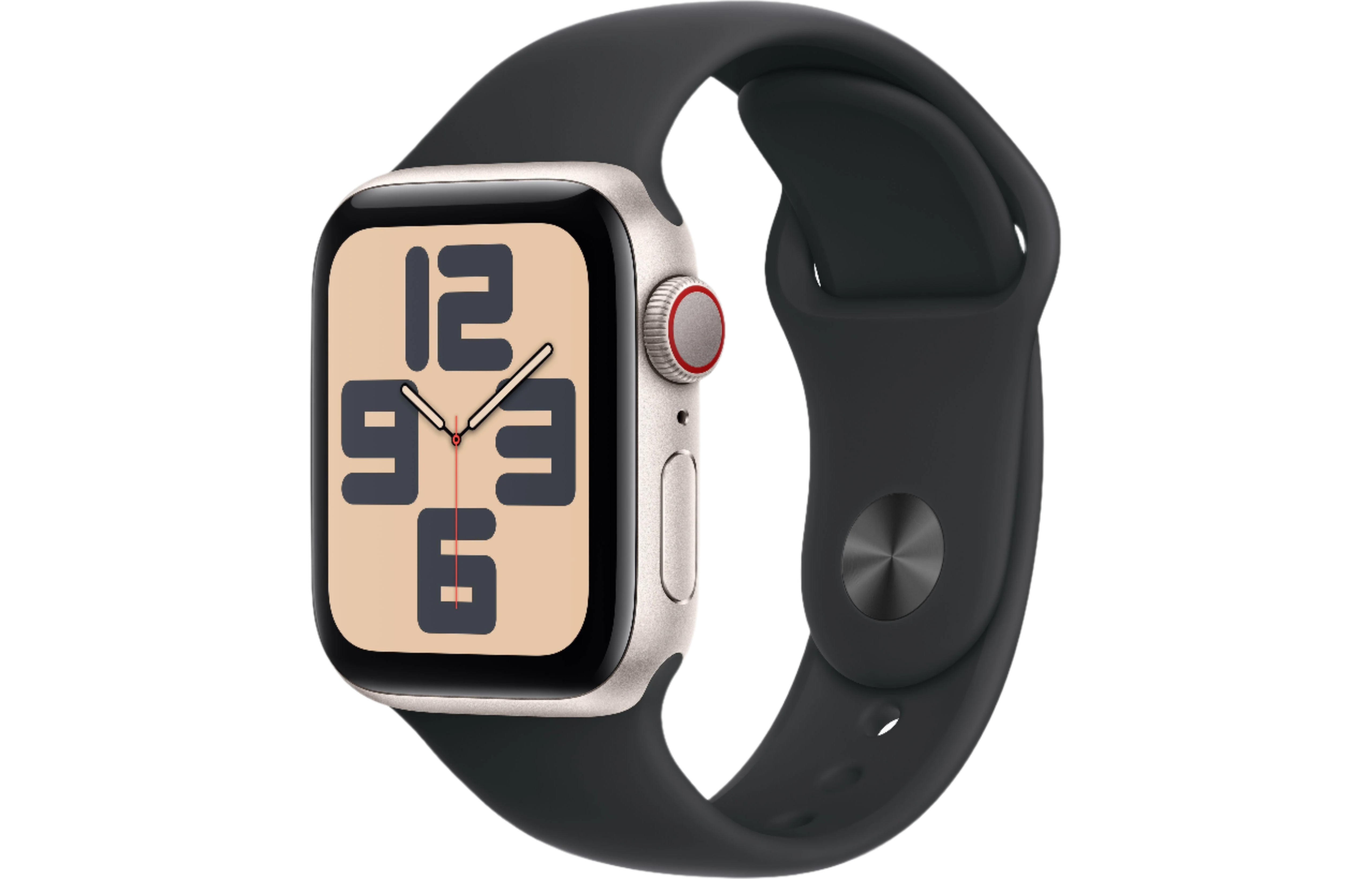 Apple Watch SE 2, Starlight Aluminium Case with Midnight Sport Band
