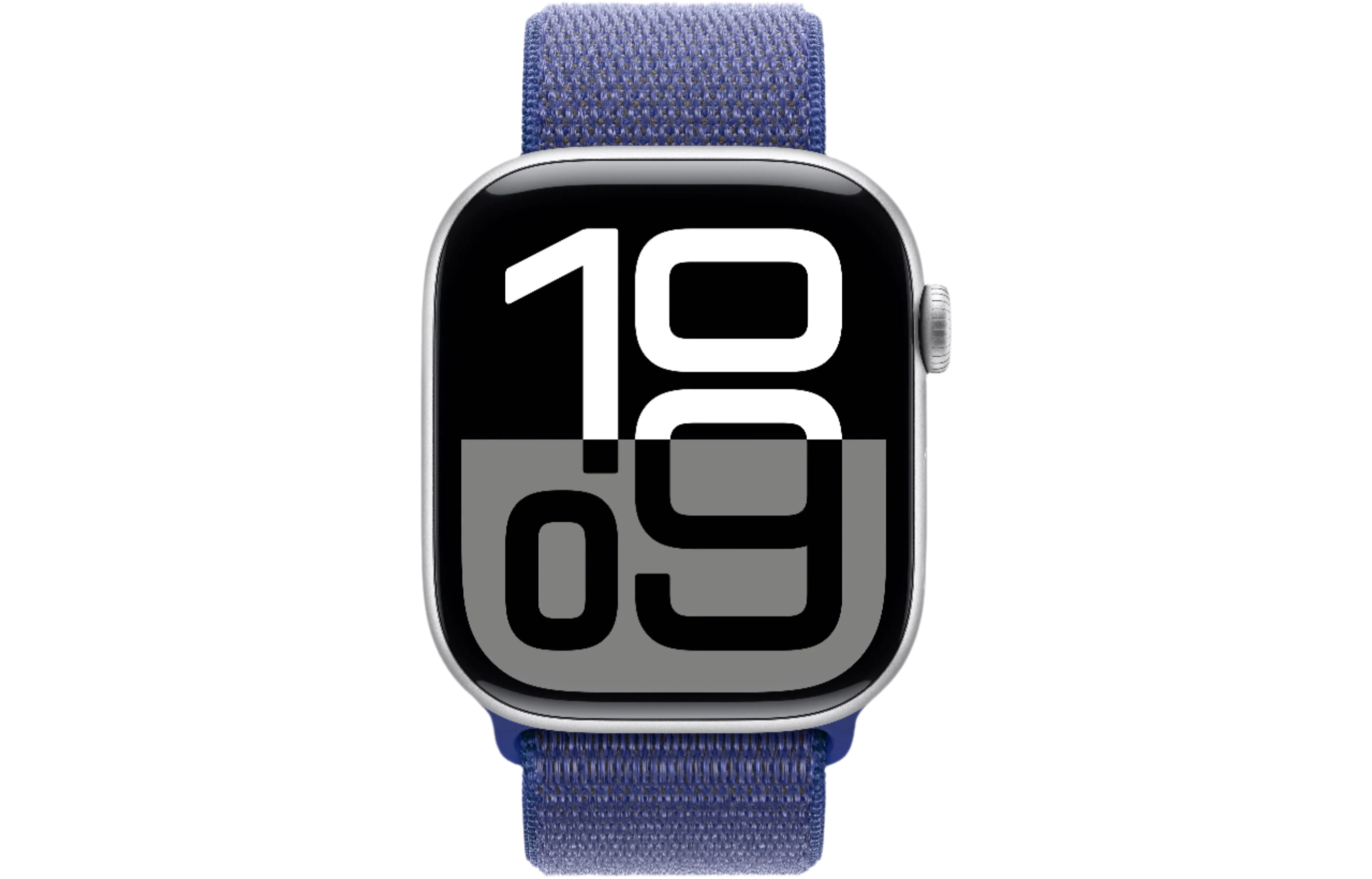 Apple Watch Series 10 GPS, 46mm Silver Aluminium Case with Ultramarine Sport Loop - Pristine