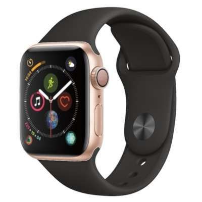 Apple Watch Series 4 GPS Gold Aluminium with Black Sports Band 40mm Tech Market