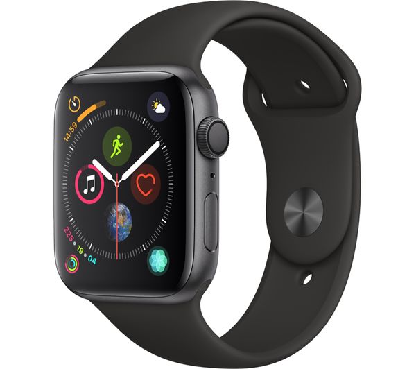 Apple Watch Series 4 GPS Space Grey Aluminium with Black Sports Band, 40mm