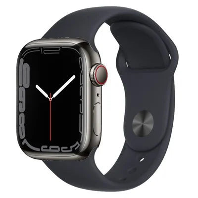 Apple Watch Series 6 Cellular - Space Black Titanium with Black Sports Band - 44mm