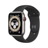 Apple Watch Series 6 Edition Cellular - Titanium with Black Sports Band - 44mm - Good