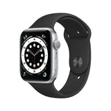 Apple Watch Series 6 Silver Aluminium Case with Black Sport Band