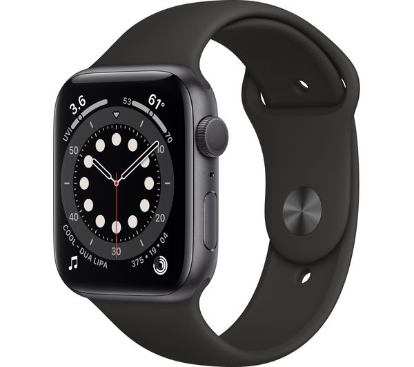 Apple Watch Series 6 Space Grey Aluminium Case with Black Sport Band 