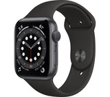 Apple Watch Series 6 Space Grey Aluminium Case with Black Sport Band 