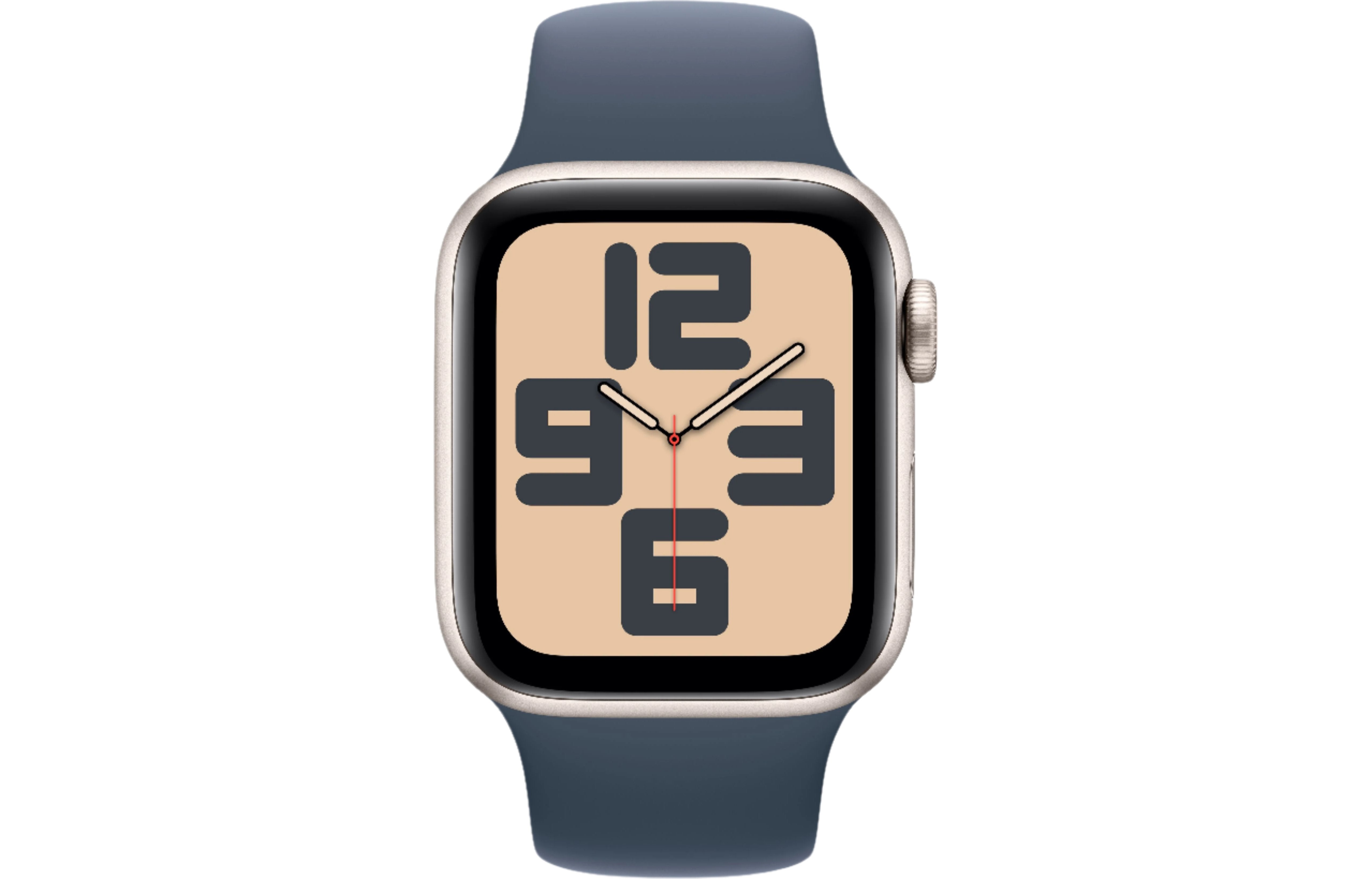 Apple Watch Series 8 GPS + Cellular, 41mm Starlight Aluminium Case with Blue Sport Band