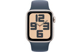 Apple Watch Series 8 GPS + Cellular, 41mm Starlight Aluminium Case with Blue Sport Band