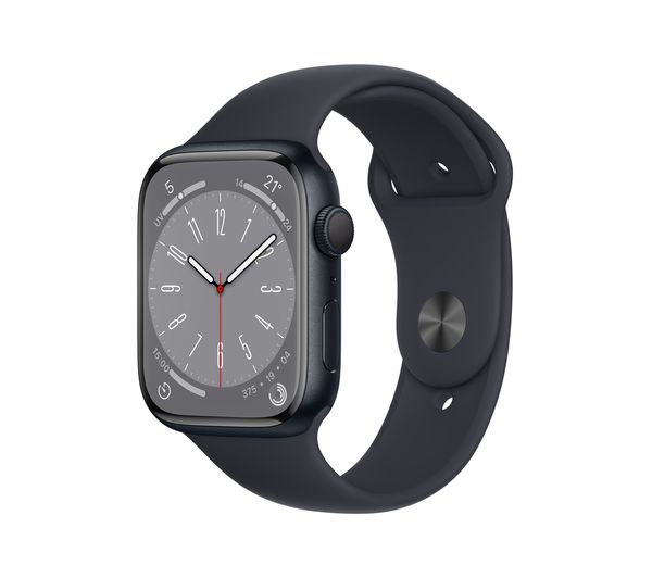 Apple Watch Series 8, Midnight Aluminium Case with Midnight Sport Band 
