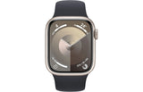 Apple Watch Series 8 Starlight Aluminium Case with Midnight Sports Band