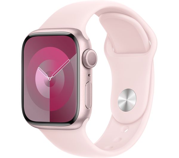 Apple Watch Series 9 Pink Aluminium Case with Light Pink Sport Band 