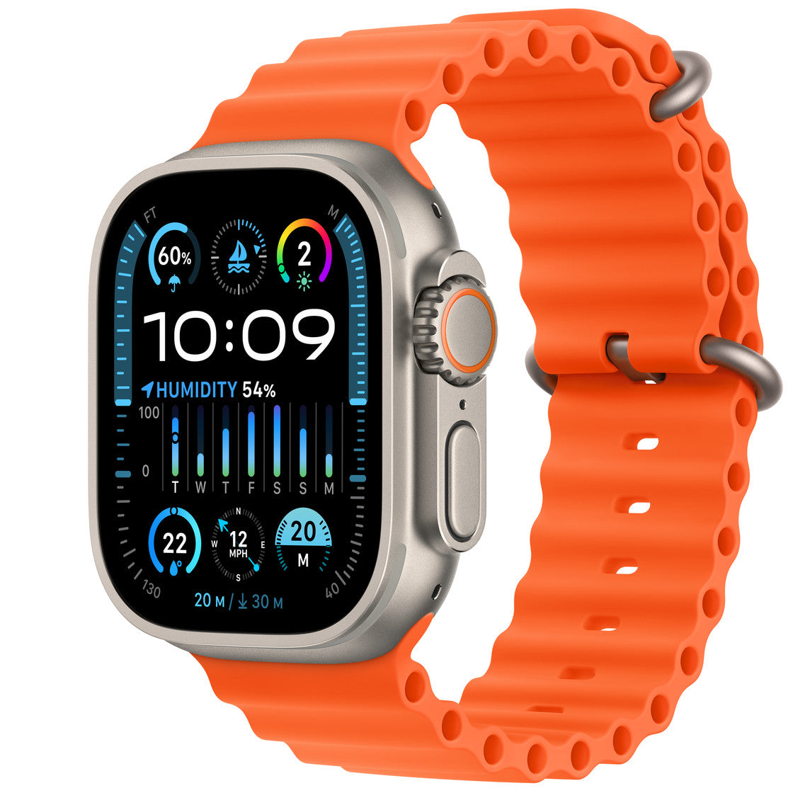 Apple Watch Ultra 2 GPS + Cellular Titanium 49MM Orange Ocean Band 