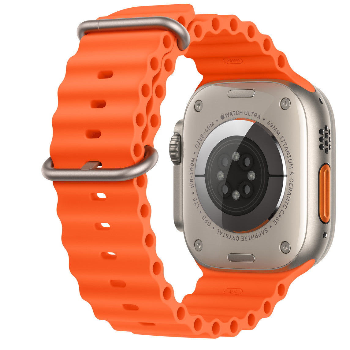 Apple Watch Ultra 2 GPS + Cellular Titanium 49MM Orange Ocean Band - Pristine