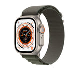 Apple Watch Ultra (GPS + Cellular), 49mm Titanium Case with Green Alpine Loop - Large
