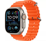 Apple Watch Ultra (GPS + Cellular), 49mm Titanium Case with Orange Ocean Band - Very Good
