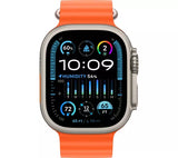Apple Watch Ultra (GPS + Cellular), 49mm Titanium Case with Orange Ocean Band - Very Good