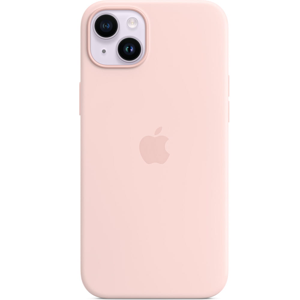 Apple iPhone 14 Plus Silicone Case with MagSafe - Chalk Pink
