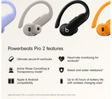 BEATS Powerbeats Pro 2 Wireless Bluetooth Noise-Cancelling Sports Earbuds - Jet Black - Very Good