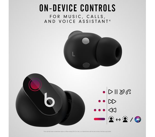 BEATS Studio Buds Wireless Bluetooth Noise-Cancelling Earbuds - Black - Pristine