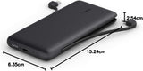 Belkin BOOSTCHARGE Plus 10K Portable Charger Power Bank (10,000 mAh with Integrated Lightning (MFI) and Integrated USB-C Cables and Additional USB-C Charging Port) - Black