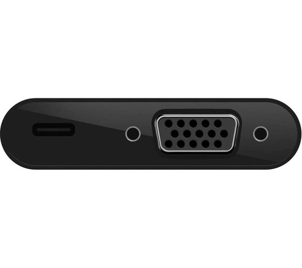 Belkin USB-C to VGA Adapter + Charge (Supports HD 1080p Video Resolution, 60W Passthrough Power for Connected Devices) MacBook Pro VGA Adapter