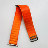 Apple 49mm Orange Alpine Loop Watch Band - Large - Natural Titanium