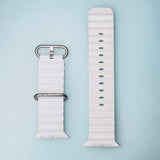 Apple 49mm Ice White Ocean Band – Natural Titanium Finish – One Size for Apple Watch Ultra