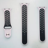 Apple 44mm Nike Sport Band – White/Black – S/M & M/L Sizes for Apple Watch