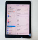Apple iPad Pro 9.7" 128GB Space Grey Wi-Fi+4G Unlocked (READ DESCRIPTION) REF#63089B