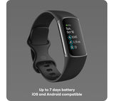 FITBIT Charge 5 Fitness Tracker - Black - Acceptable