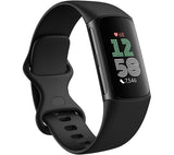 FITBIT Charge 6 Fitness Tracker - Obsidian, Silicone Strap, Universal - Acceptable