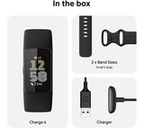 FITBIT Charge 6 Fitness Tracker - Obsidian, Silicone Strap, Universal - Acceptable