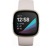 FITBIT Sense Smart Watch with Alexa & Google Assistant - Lunar White & Soft Gold - Good