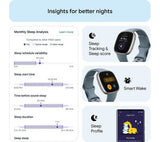FITBIT Versa 4 Smart Watch - Waterfall Blue & Platinum - Good