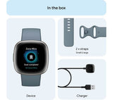 FITBIT Versa 4 Smart Watch - Waterfall Blue & Platinum - Good