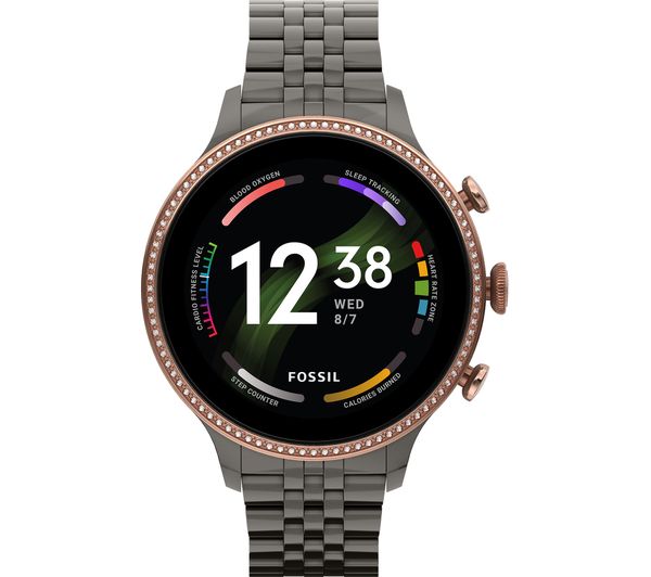 FOSSIL Gen 6 FTW6078 Smart Watch with Google Assistant - Gunmetal Grey, Stainless Steel Strap, Universal
