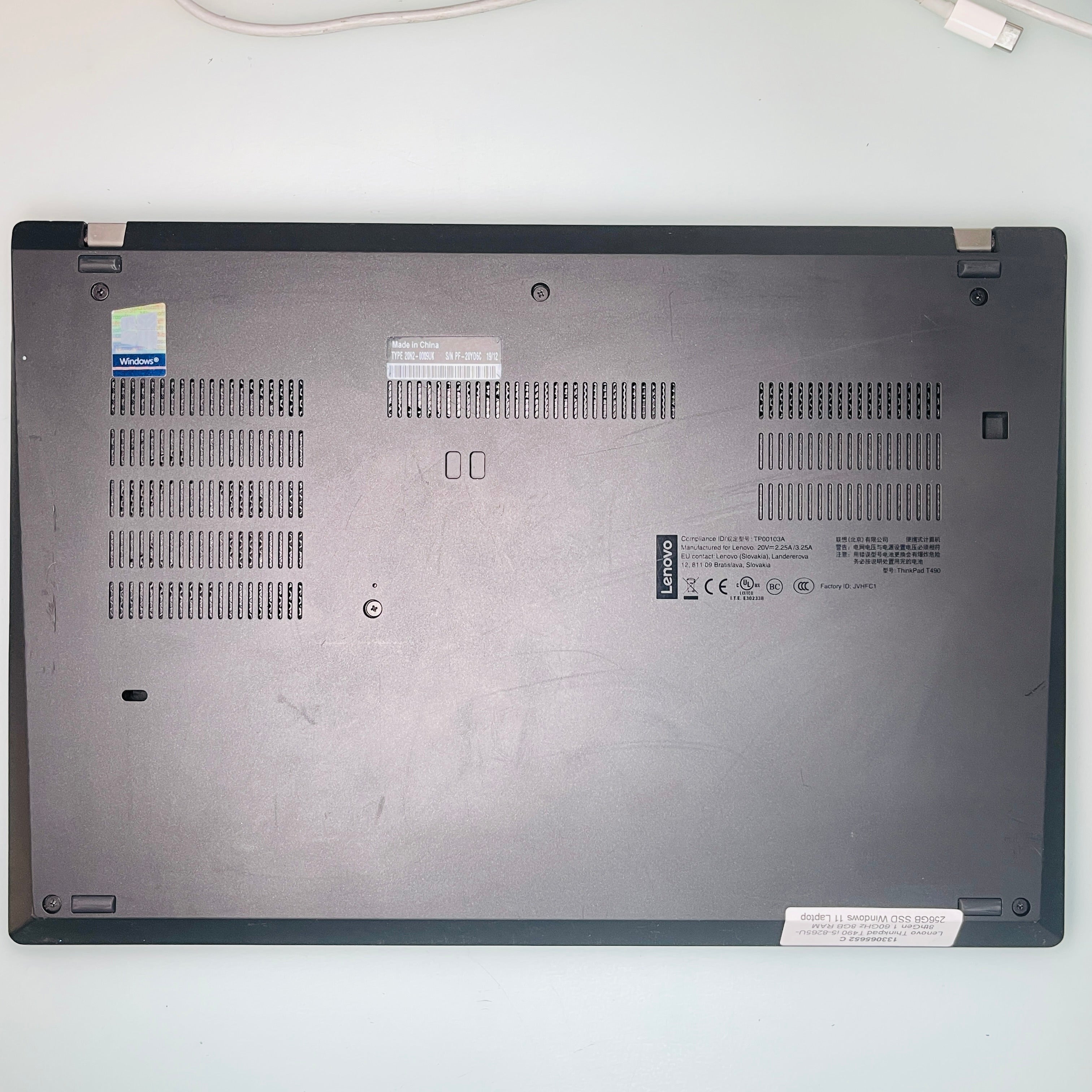 Lenovo Thinkpad T490 i5-8265U-8thGen 1.60GHz 8GB RAM 256GB SSD Windows 11 Laptop REF#65652 C