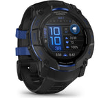 GARMIN Instinct 3 AMOLED Smart Watch - 50mm, Black with Bolt Blue Silicone Band - Good