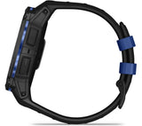 GARMIN Instinct 3 AMOLED Smart Watch - 50mm, Black with Bolt Blue Silicone Band - Good