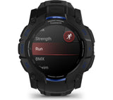 GARMIN Instinct 3 AMOLED Smart Watch - 50mm, Black with Bolt Blue Silicone Band - Good