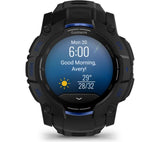 GARMIN Instinct 3 AMOLED Smart Watch - 50mm, Black with Bolt Blue Silicone Band - Good