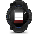 GARMIN Instinct 3 AMOLED Smart Watch - 50mm, Black with Bolt Blue Silicone Band - Good