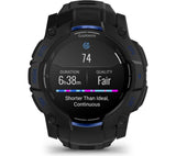 GARMIN Instinct 3 AMOLED Smart Watch - 50mm, Black with Bolt Blue Silicone Band - Good