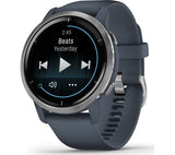 GARMIN Venu 2 - Silver & Granite Blue - Pristine