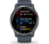 GARMIN Venu 2 - Silver & Granite Blue - Pristine