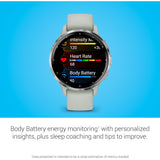 GARMIN Venu 3S GPS Smartwatch - 41mm Silver & Sage Grey - Acceptable